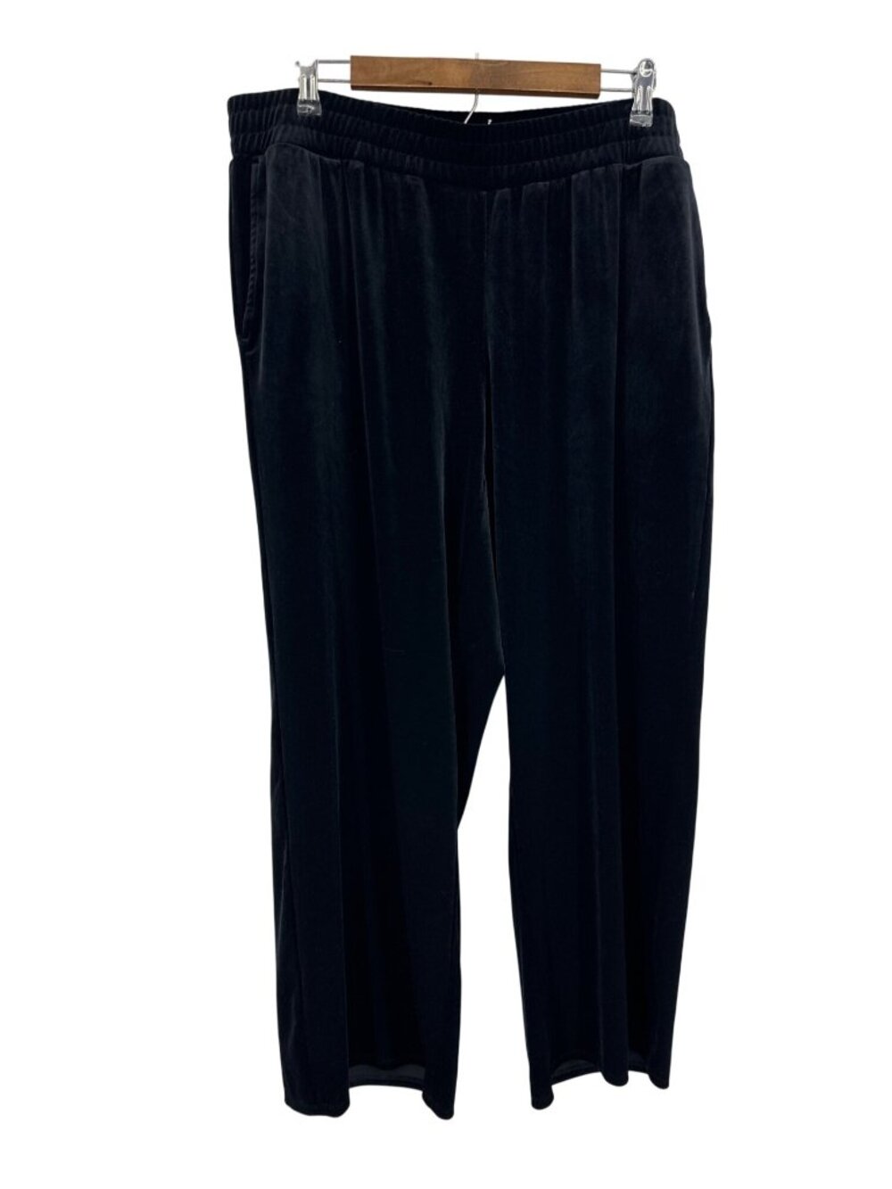 J. Jill Wearever Collection Black Velvet Pull-On Elastic Waist Pants Size 2X
